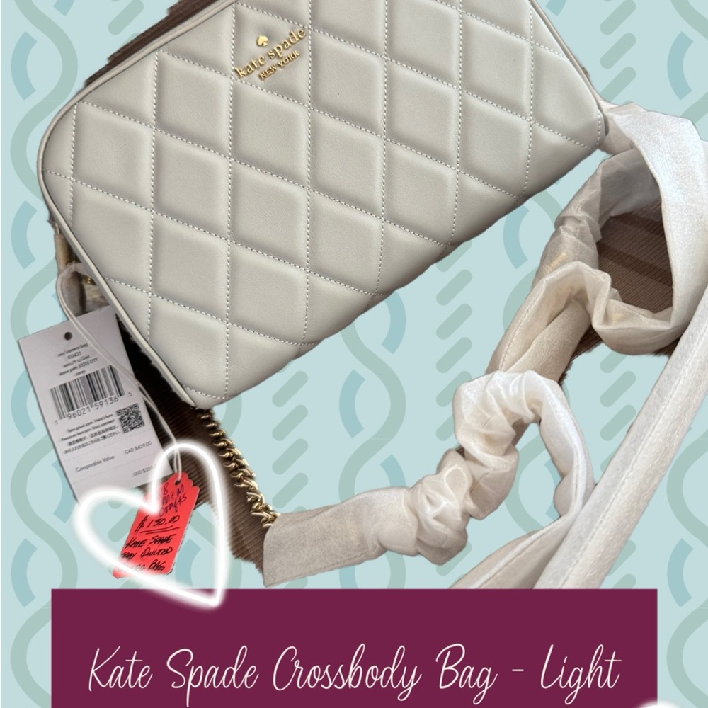 Kate Spade Light Gray Crossbody Bag